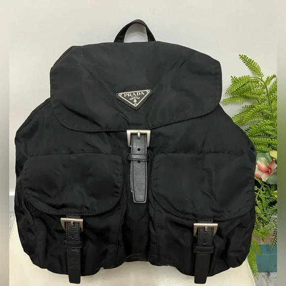 Prada Black Vela Nylon Zainetto Backpack Bag - Picture 2 of 14